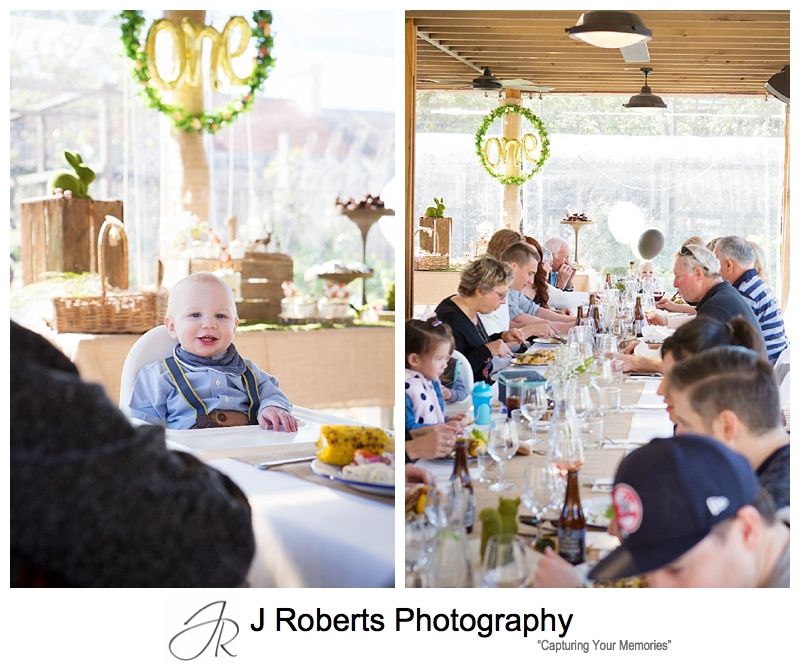 First Birthday Party Photography with Woodland Theme at The Commons Camperdown for Duke's 1st Birthday